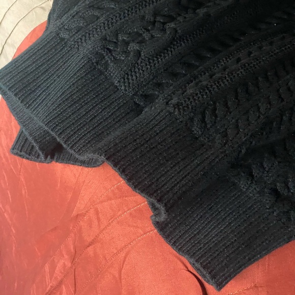 Cable Knit Turtleneck Cardigan Sweater Pullover Black Big Tall Men Size 2X NWT - Picture 8 of 10